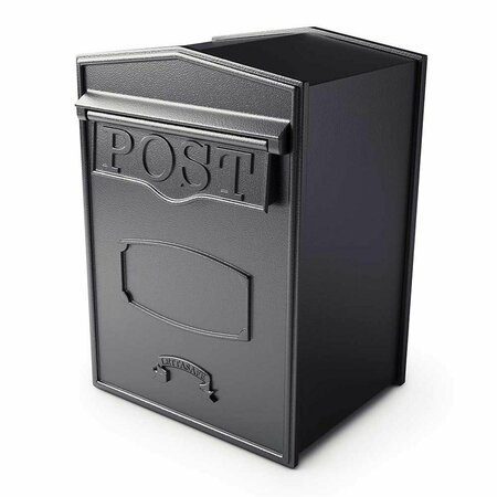 QUALARC 18 in. Bloomsbury Rear Retrieval Mailbox - Black Color LSF-LS05-BLK